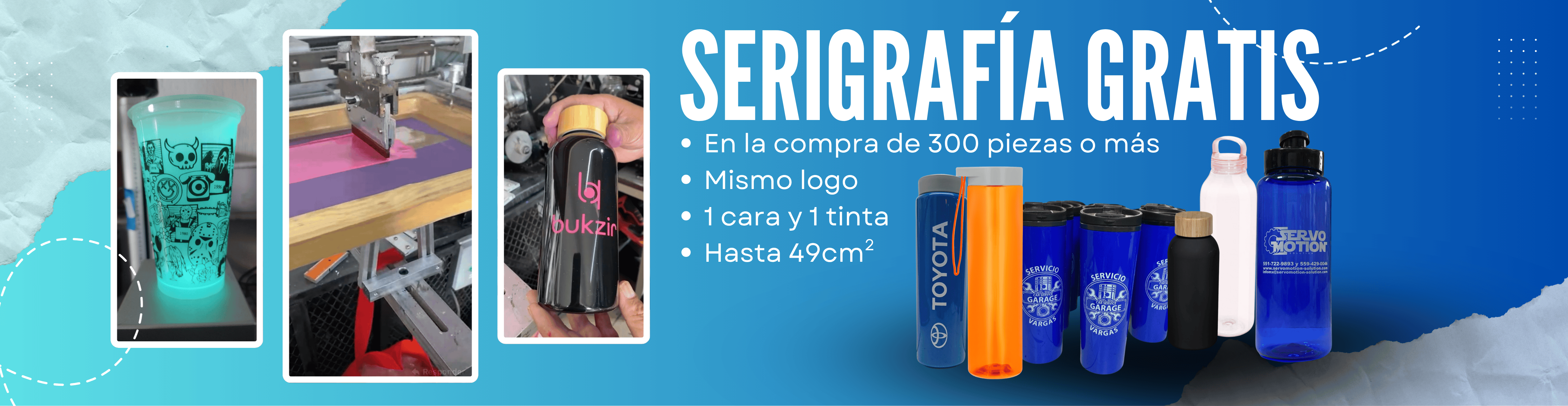 Cilindros con Serigrafía gratis 1 tinta