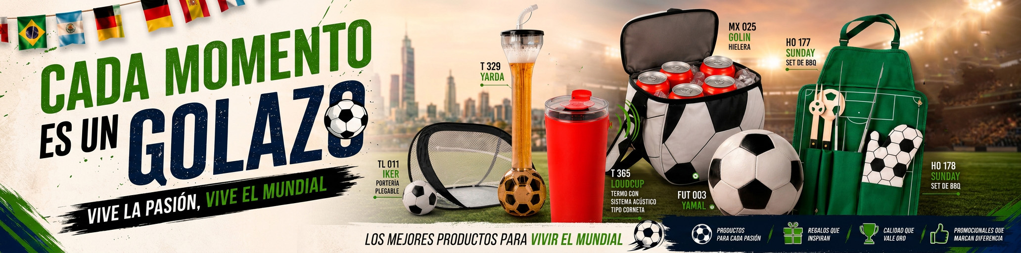 Los mejores productos para vivir el mejor ambiente del Futbol
