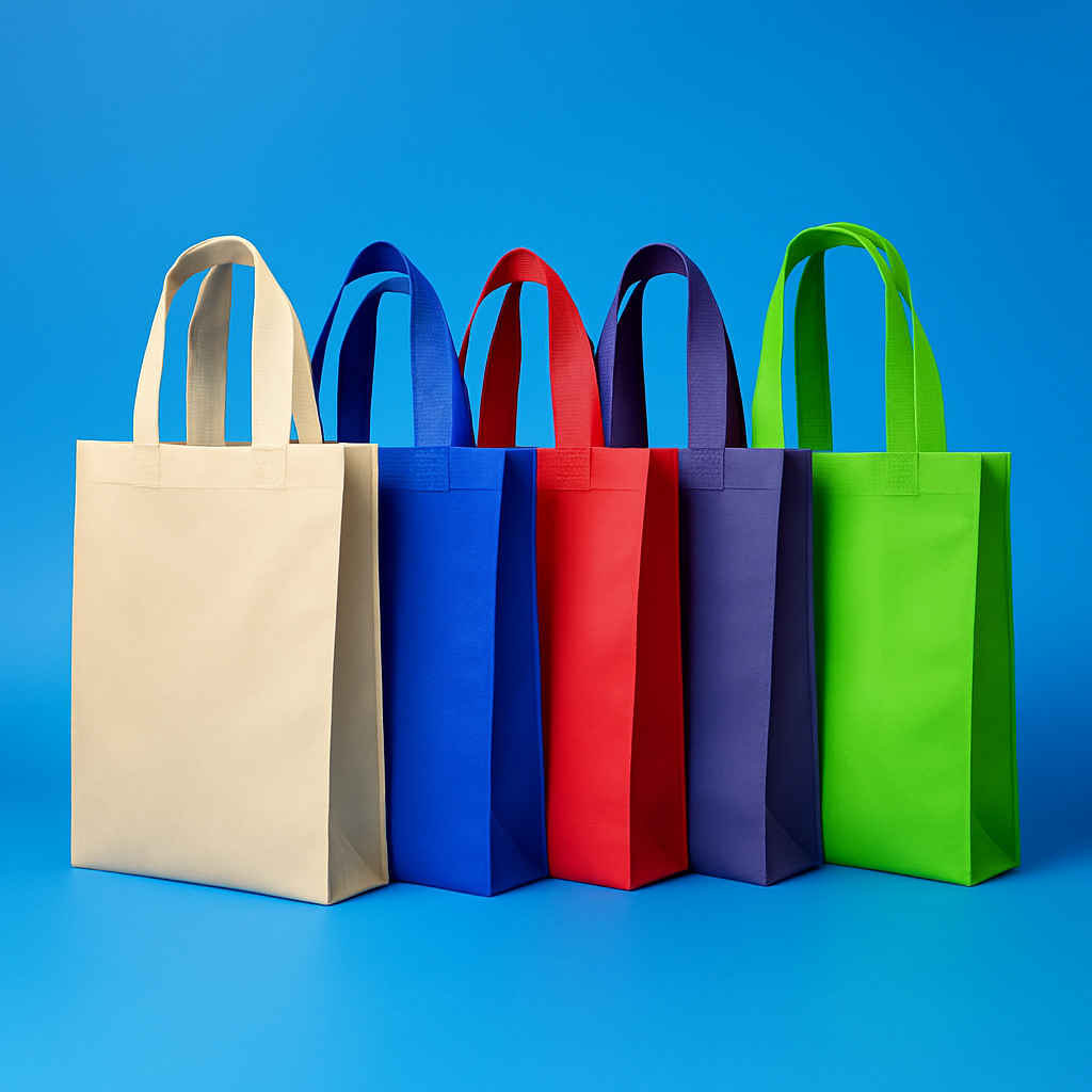 Colección de bolsas ecológicas reutilizables hecha