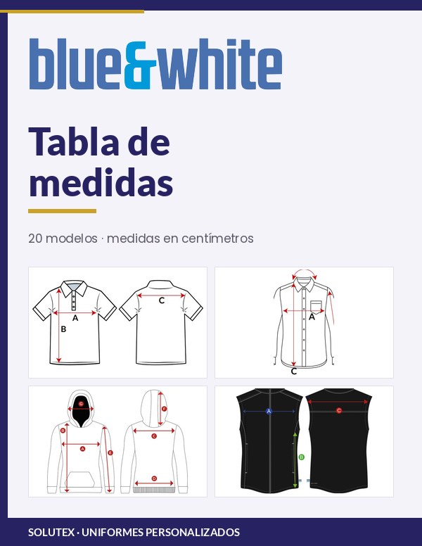 Tabla de medidas Blue & White